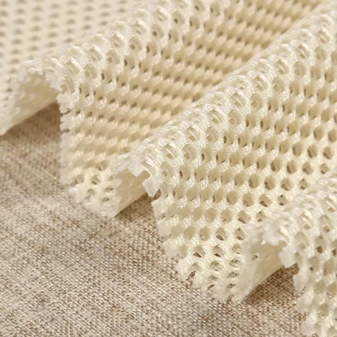 ผ้า 100% โพลีเอสเตอร์ Airmesh ผ้าผูก Airmesh หายใจ Air Mesh ผ้า Spacer Mesh ผ้าสําหรับ Beding 5