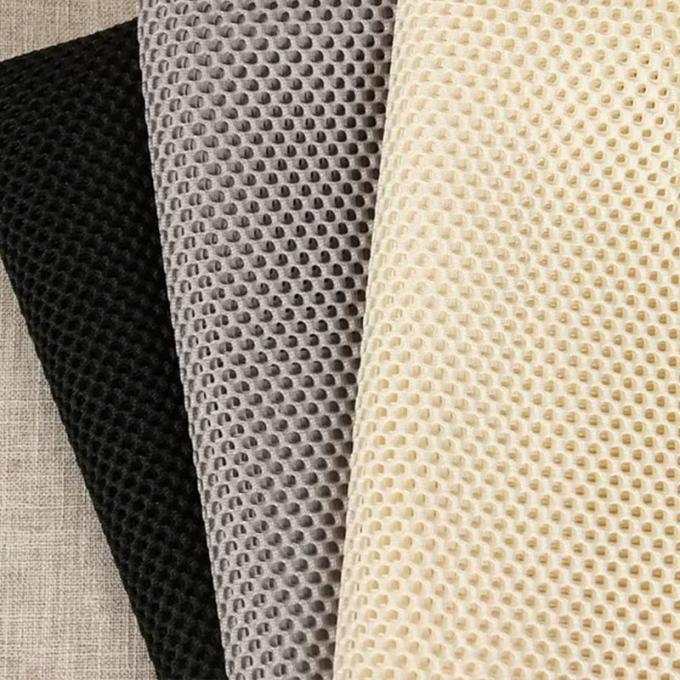 ผ้า 100% โพลีเอสเตอร์ Airmesh ผ้าผูก Airmesh หายใจ Air Mesh ผ้า Spacer Mesh ผ้าสําหรับ Beding 3