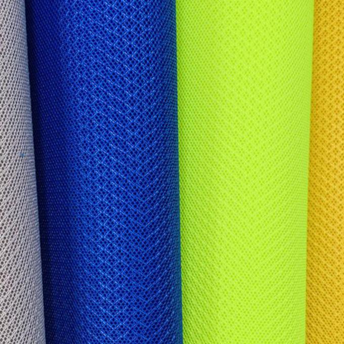 320GSM เนื้อผ้า 3D Mesh น้ําหนักเบา เนื้อผ้า Polyester Air Mesh หายใจ 58IN 2