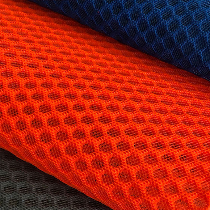 100% โพลีเอสเตอร์รีไซเคิล โพลีเอสเตอร์เมช เครื่องผูก Airmesh วัสดุ 3D Mesh 9