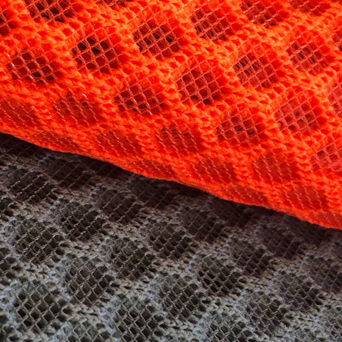 100% โพลีเอสเตอร์รีไซเคิล โพลีเอสเตอร์เมช เครื่องผูก Airmesh วัสดุ 3D Mesh 3