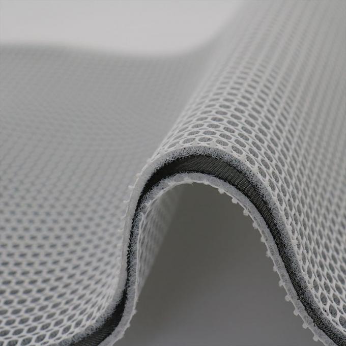 วัสดุ 3 มิลลิเมตร สีเทา 3D Mesh 100 เปอร์เซ็นต์พอลิเอสเตอร์ Mesh เนื้อผ้า 3