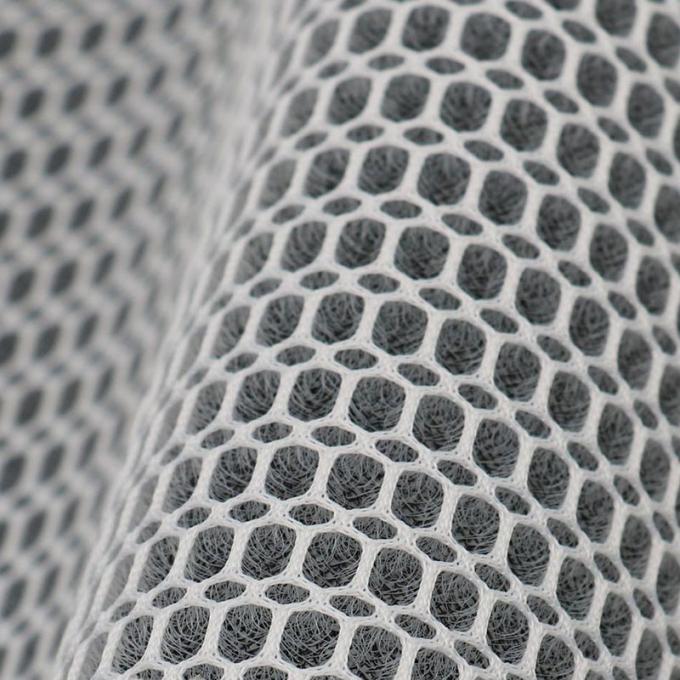 วัสดุ 3 มิลลิเมตร สีเทา 3D Mesh 100 เปอร์เซ็นต์พอลิเอสเตอร์ Mesh เนื้อผ้า 1