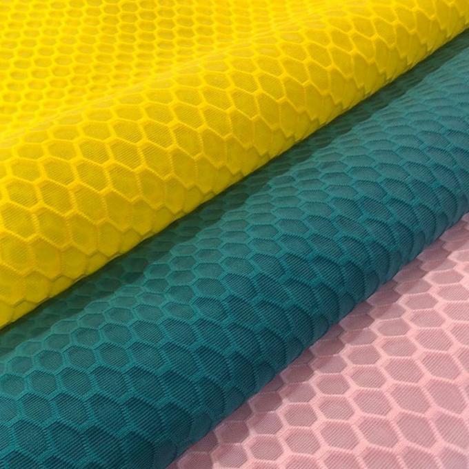 เนื้อผ้าพอลิเอสเตอร์ Mesh 100% สายผูก Airmesh หายใจ สายผูก Spacer Mesh เนื้อผ้าสีดํา Fine Mesh 5