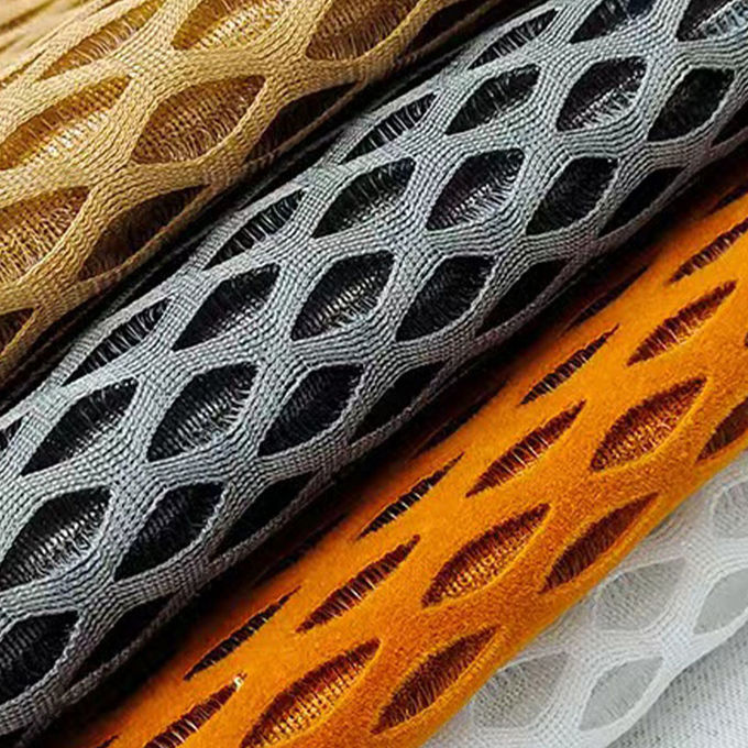 หายใจ 100% โพลีเอสเตอร์ สปอร์ตเมชผ้า 3 มมผ้า 10MM - 20MM 0