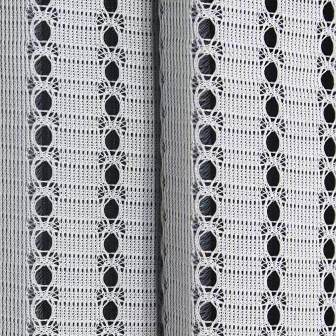 320gsm 75D Spacer Mesh Fabric เนื้อผ้าพอลิเอสเตอร์เบา เนื้อผ้า Mesh สําหรับชุดกีฬา 1