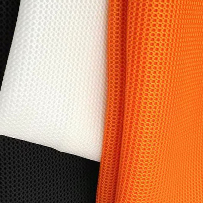 420gsm Airmesh Space Mesh Fabric สายผูกผ้าพอลิเอสเตอร์ที่หายใจได้ สายผูกผ้าสําหรับรองเท้า 1